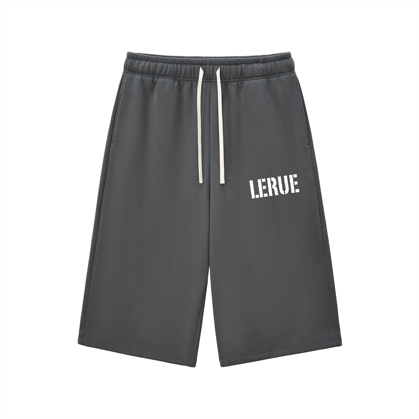 Relaxed Drawstring Three-quarter Sweatpants