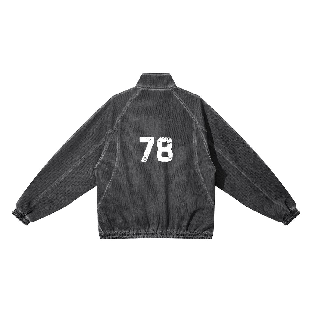 Unisex Vintage Wash Full Zip Mesh Jacket