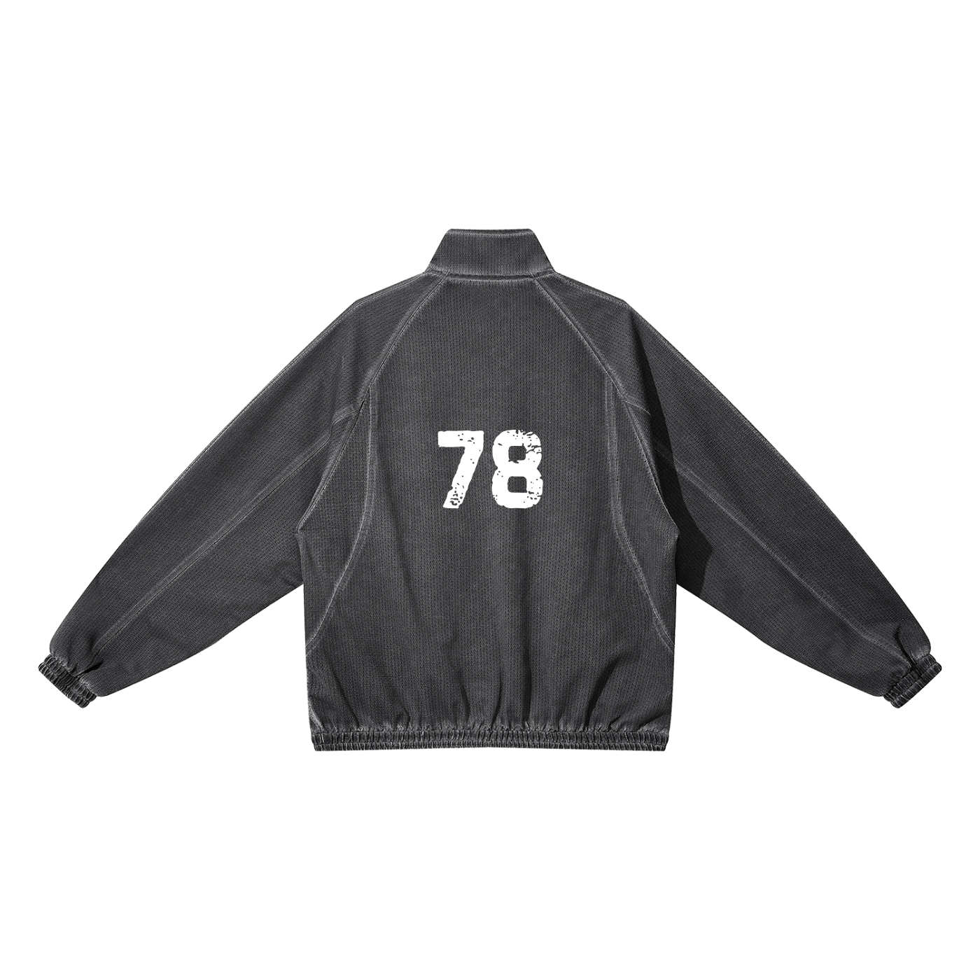 Unisex Vintage Wash Full Zip Mesh Jacket